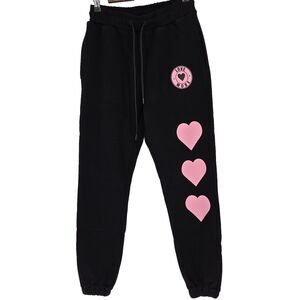 Two To Five Black Joggers Heart Graphic Small